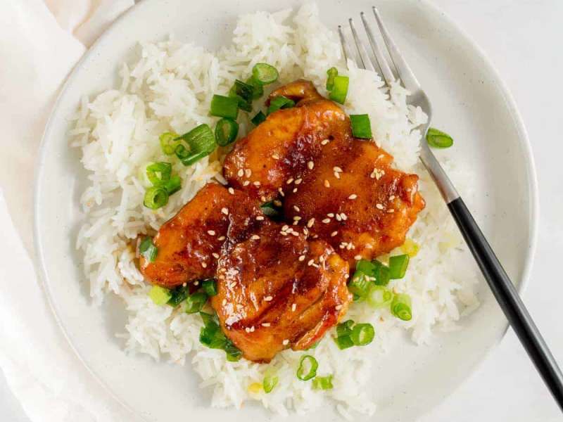 Sticky Orange Glazed Chicken Thighs Recipe - Whisk