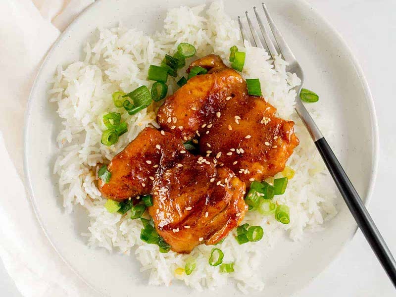 Sticky Orange Glazed Chicken Thighs Recipe Whisk