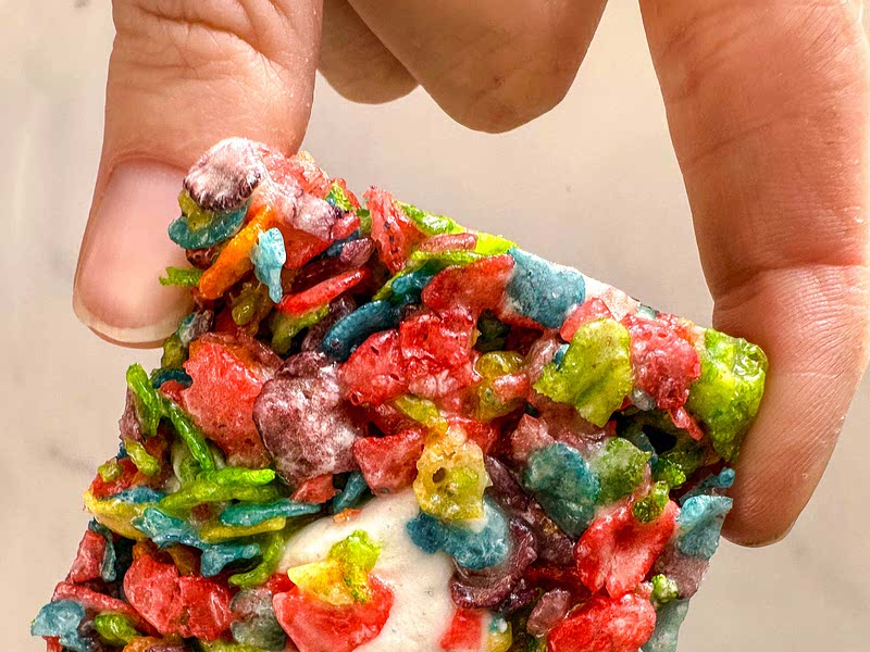 Fruity Pebbles Marshmallow Treats Recipe Whisk