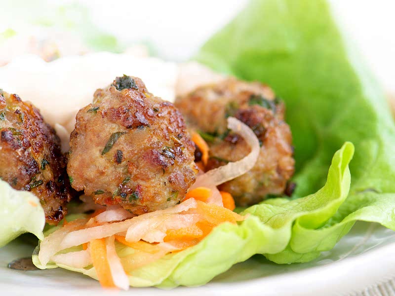 Middle Eastern Turkey Meatball Wraps Recipe Whisk
