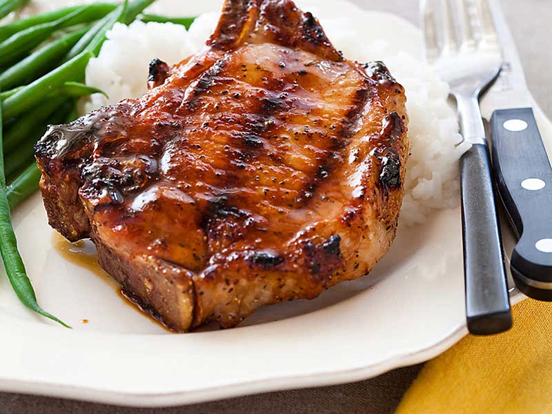 AsianCaramel Glazed Pork Chops Recipe Whisk