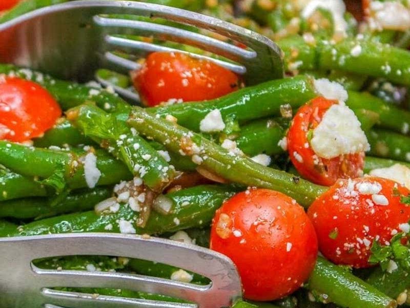 Tomato Green Bean Salad with Feta Recipe Whisk