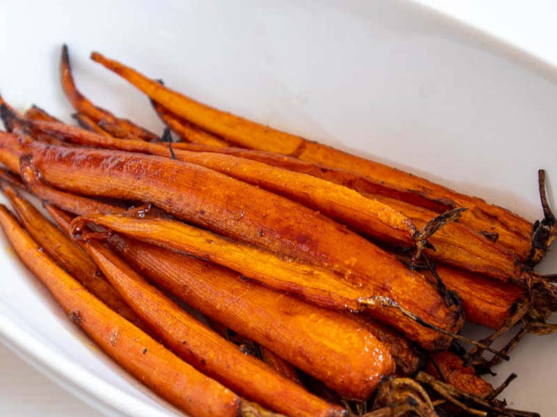 Air Fryer MapleBalsamic Glazed Carrots Recipe Whisk