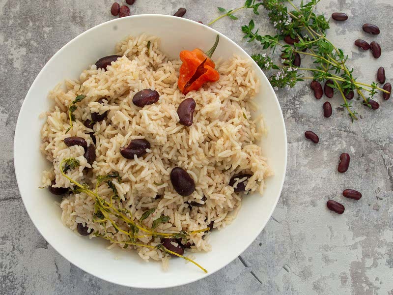 Rice cooker Jamaican rice and peas Recipe Whisk