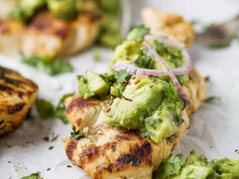 Cilantro Lime Chicken with Avocado Salsa Recipe Whisk