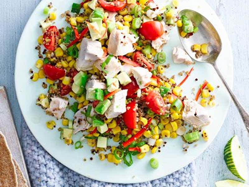 Peruvian chicken, avocado & quinoa salad Recipe Whisk