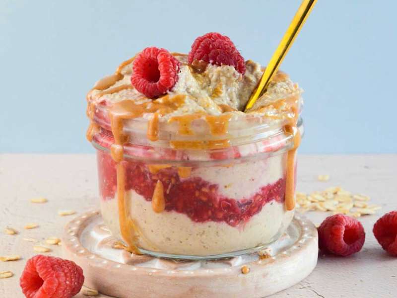 Creamy Pb And J Blended Overnight Oats Recipe Whisk 3657