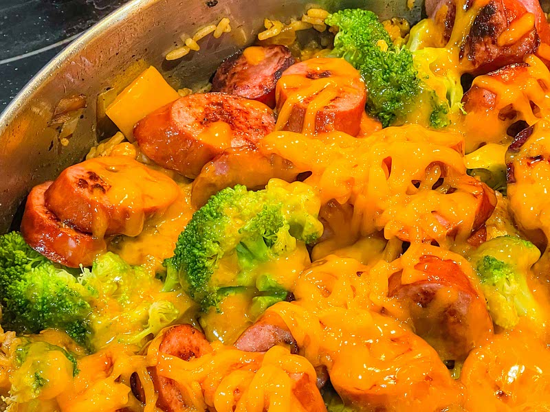 Skillet kielbasa with rice and peppers Recipe Whisk