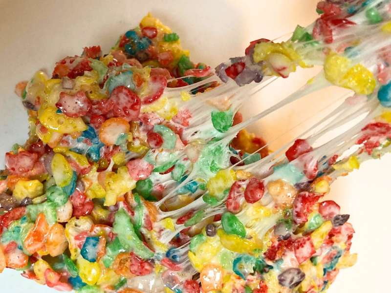 Fruity Pebbles Cereal Marshmallow Treats Recipe - Whisk