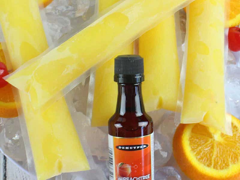 Adult Fuzzy Navel Ice Pops Recipe Whisk