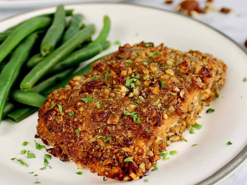 Pecan Crusted Salmon Recipe Whisk