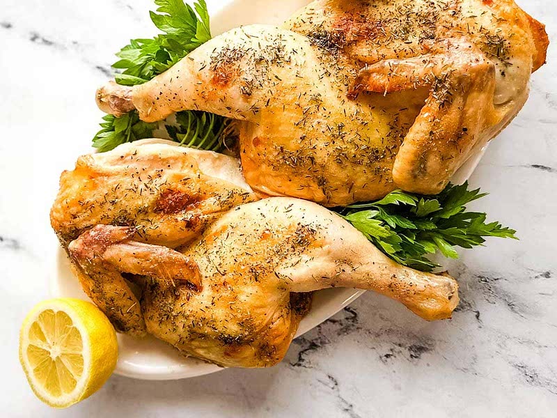 Roasted Half Chicken Recipe Whisk