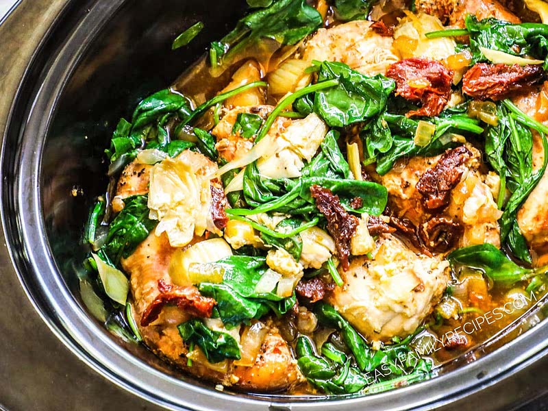 Crock Pot Tuscan Chicken Recipe Whisk