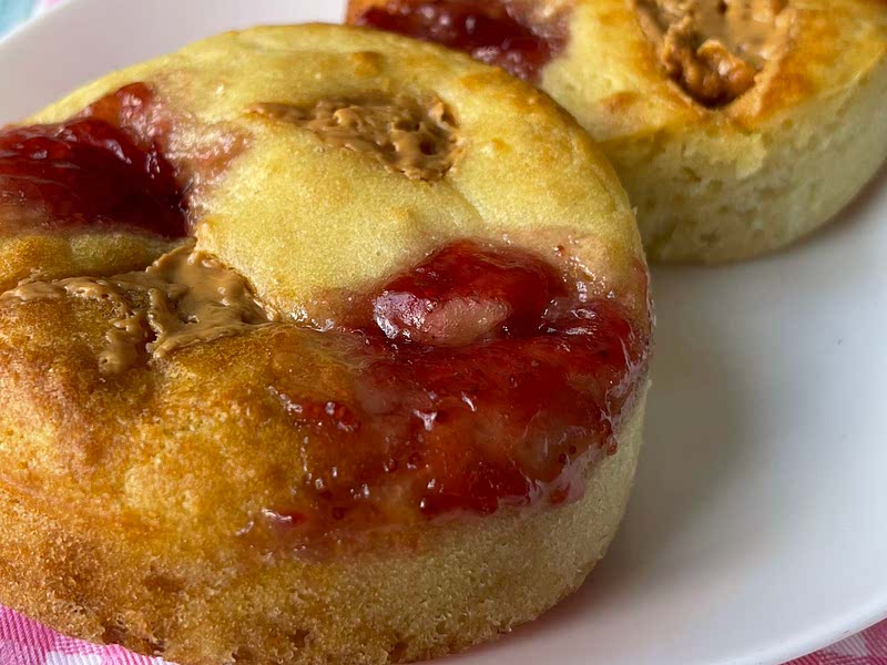 Fluffy Peanut butter and Jelly Baked Pancakes Recipe Whisk