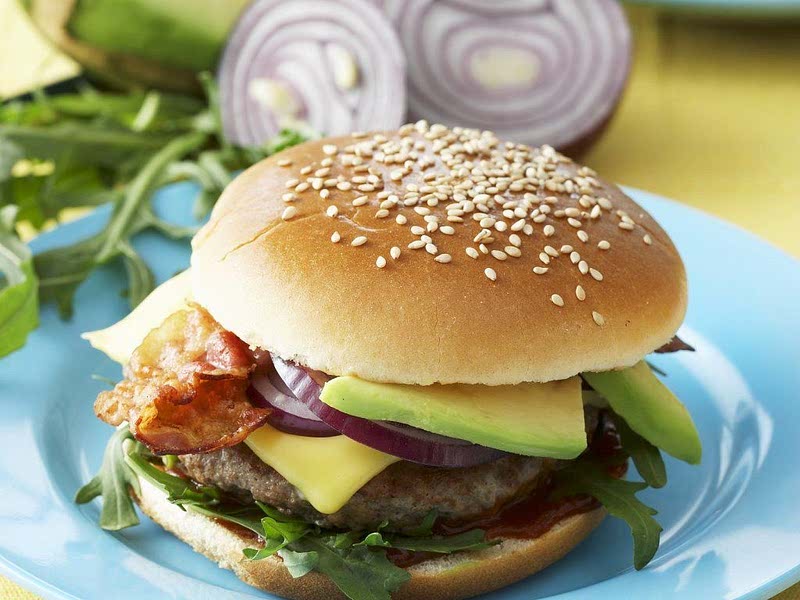 Bacon avocado cheeseburger Recipe Samsung Food