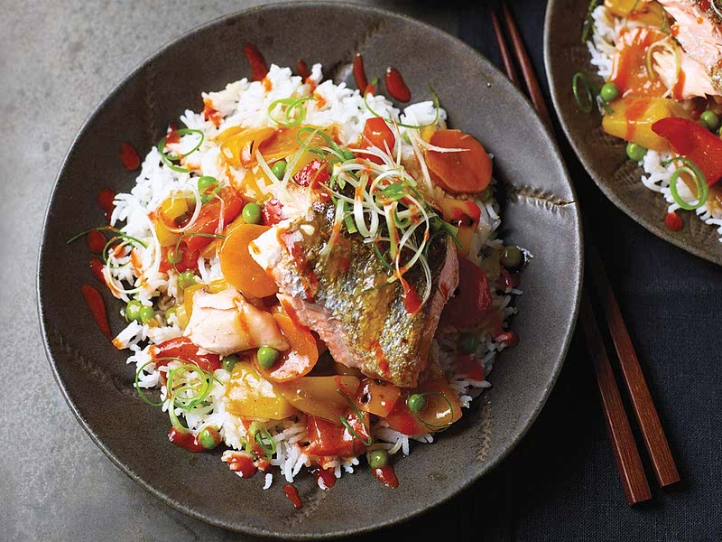 Crispy fivespice salmon Recipe Samsung Food