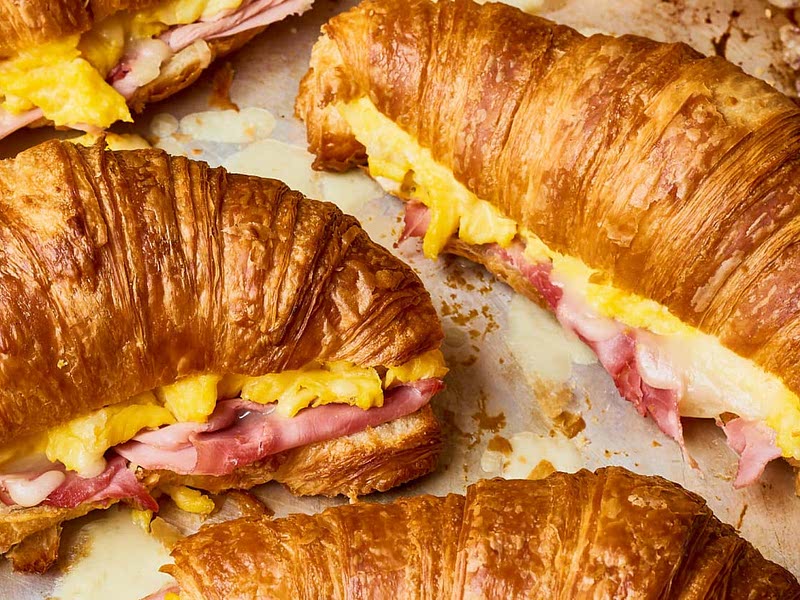 MakeAhead Croissant Breakfast Sandwiches Recipe Samsung Food