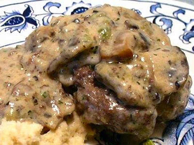 Beef Patties With Mushroom Gravy Recipe Samsung Food
