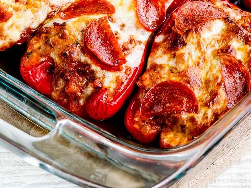 Sausage and Pepperoni PizzaStuffed Peppers Recipe Samsung Food