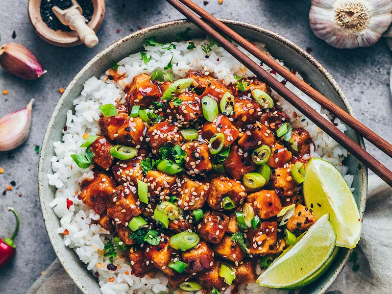 General Tso’s Sticky Tofu Recipe Samsung Food