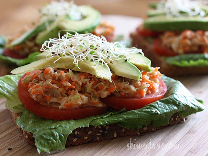 Open Faced Tuna Sandwich with Avocado Recipe Samsung Food
