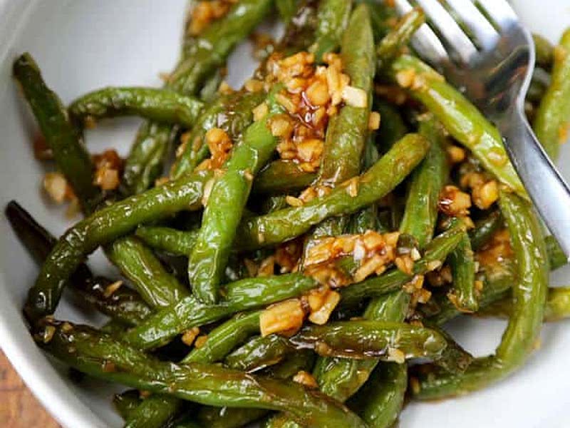 DryFried Green Beans with Garlic Sauce Recipe Samsung Food
