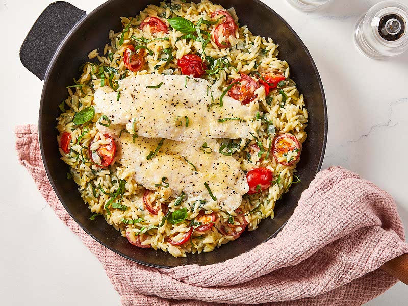 Creamy OnePot Fish Florentine With Basil Recipe Samsung Food