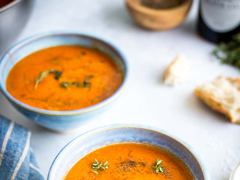 Roast Tomato & Garlic Soup Donal Skehan EAT LIVE GO Recipe