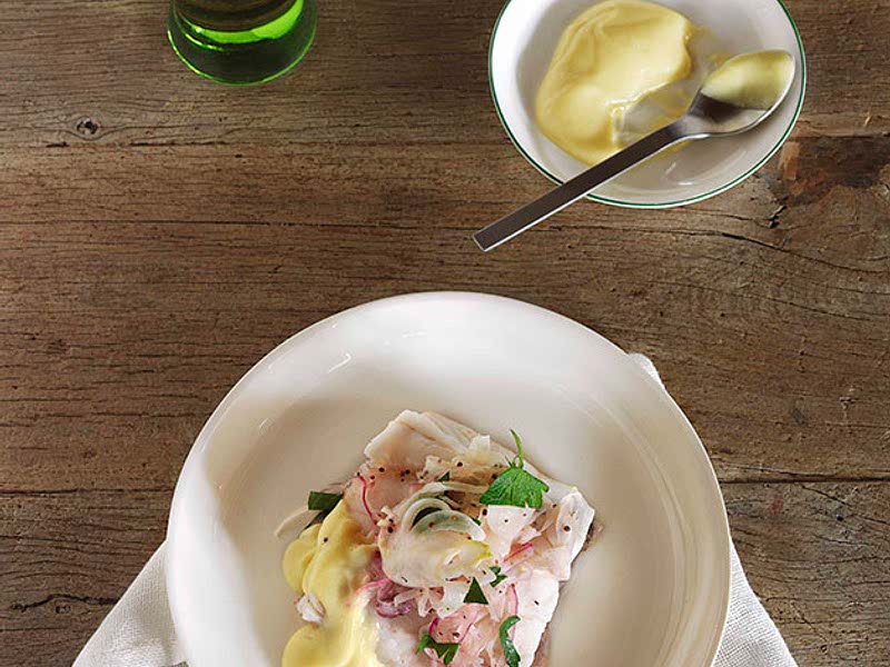 Steamed coral trout with pickled fennel Recipe Samsung Food