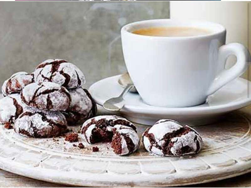 Chocolate fudge crinkle biscuits Recipe Samsung Food