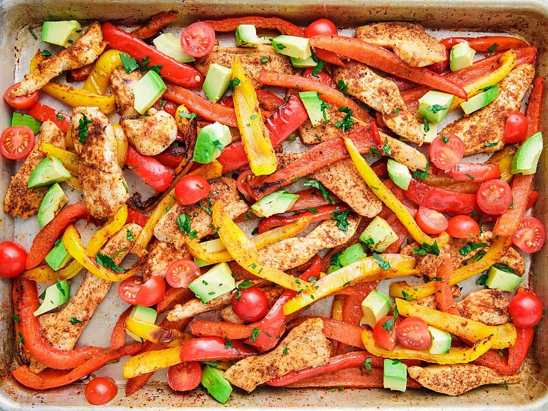 SheetPan Chicken Fajitas Recipe Samsung Food