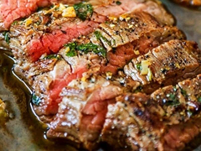Garlic Butter Flank Steak Recipe Samsung Food