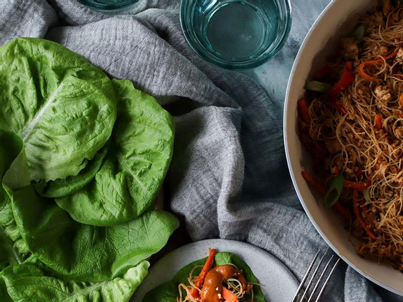 High Protein Lettuce Wraps with Creamy Peanut Sauce Recipe Samsung Food