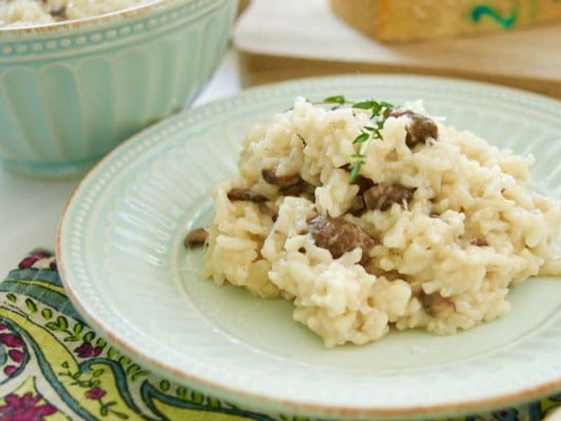 Pressure Cooker Easy Mushroom Risotto Recipe Samsung Food