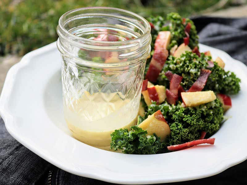 Fuji Apple Bacon and Kale Salad with Apple Cider Vinaigrette Recipe Samsung Food