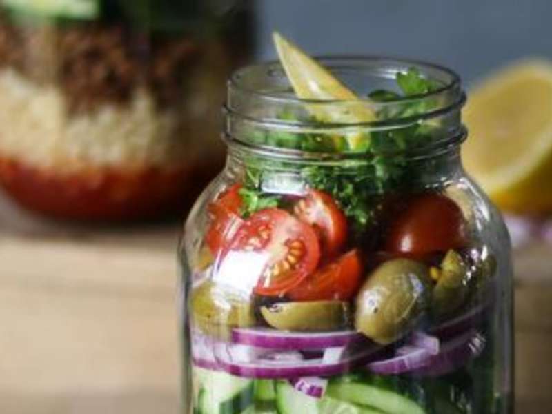 Easy Bulgur Salad in a Jar