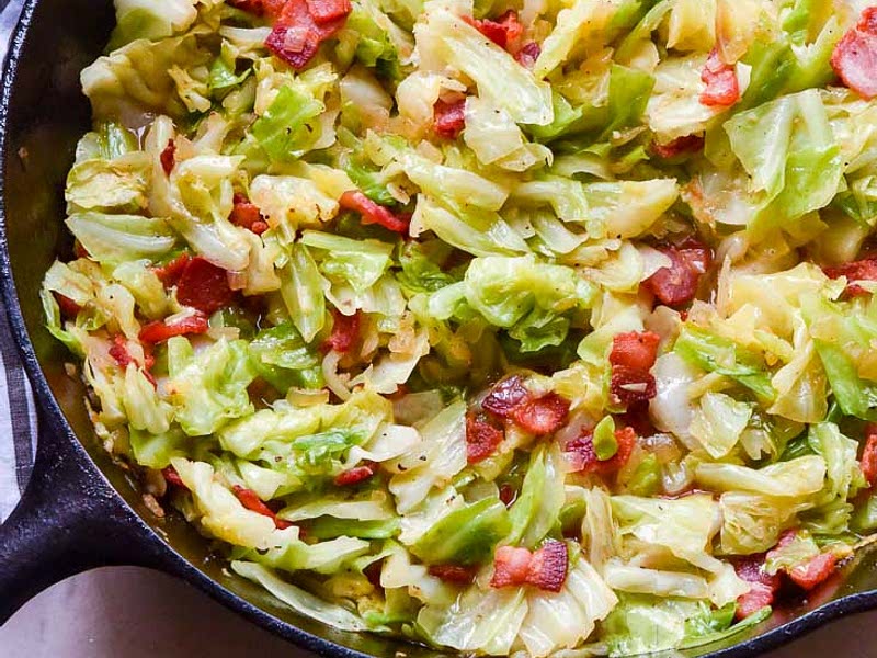 Fried Cabbage And Bacon Recipe Samsung Food
