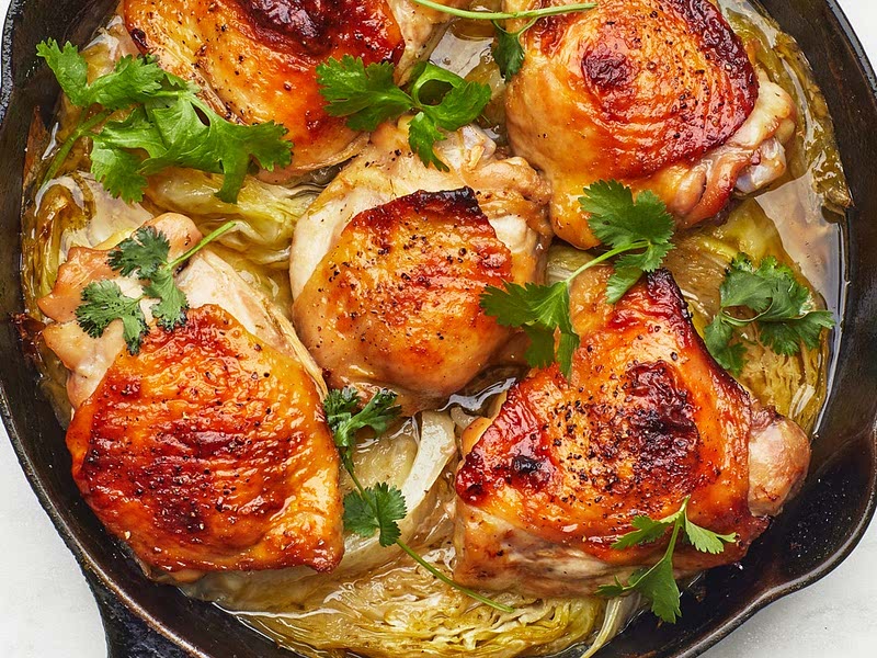 Thai Roast Chicken Thighs With Coconut Rice Recipe Samsung Food