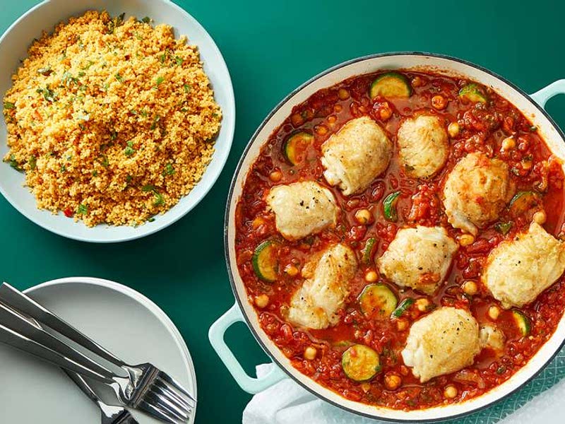 Quick chicken tagine with couscous Recipe Samsung Food