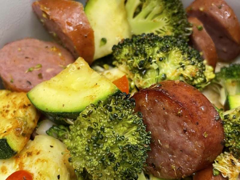 Old Bay Sausage and Veggie Sheet Pan Dinner Recipe - Samsung Food