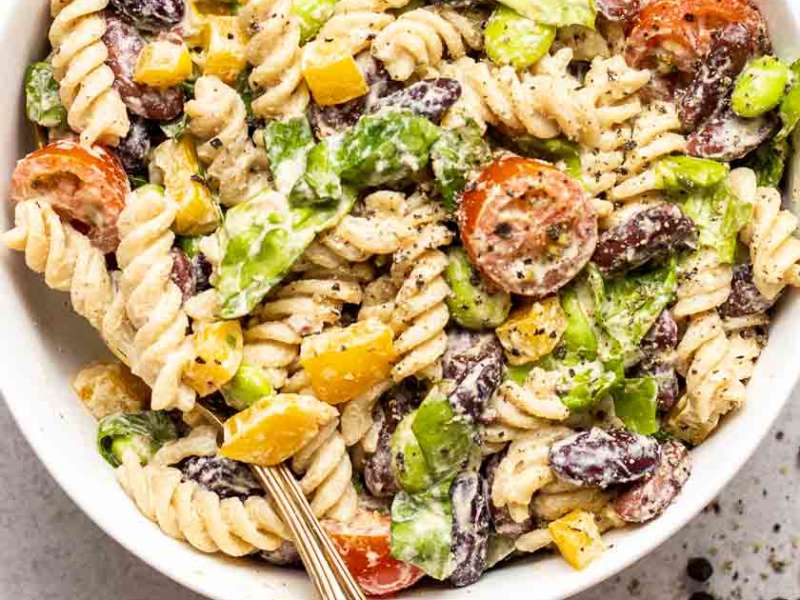 Protein Pasta Salad (low-calorie, vegan) Recipe - Samsung Food