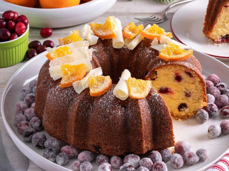 Vegan Orange Cranberry Cake - Domestic Gothess