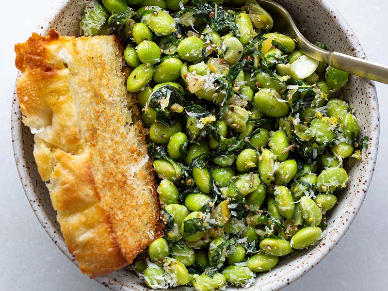 Edamame Salad with Parmesan, Basil & Mint Recipe Samsung Food