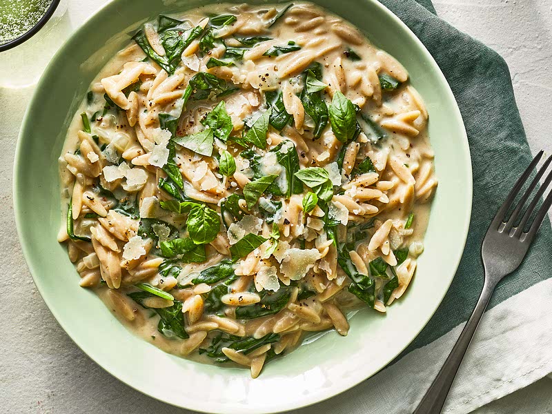 Creamy Spinach Orzo Recipe Samsung Food