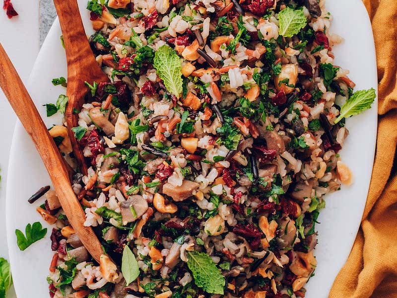 Wild Rice Salad with Mushrooms and Herbs Recipe Samsung Food