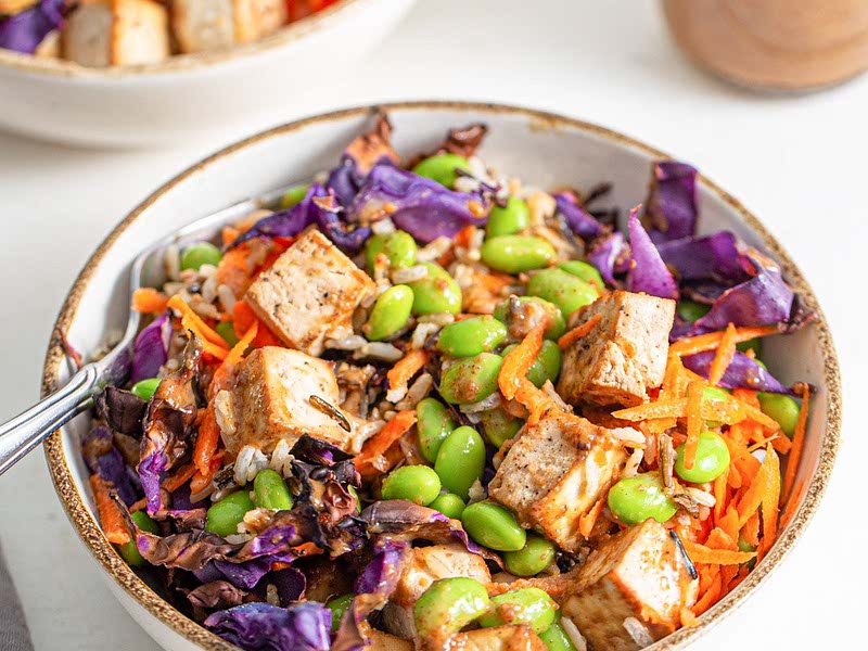 Tofu Edamame Buddha Bowls Recipe Samsung Food