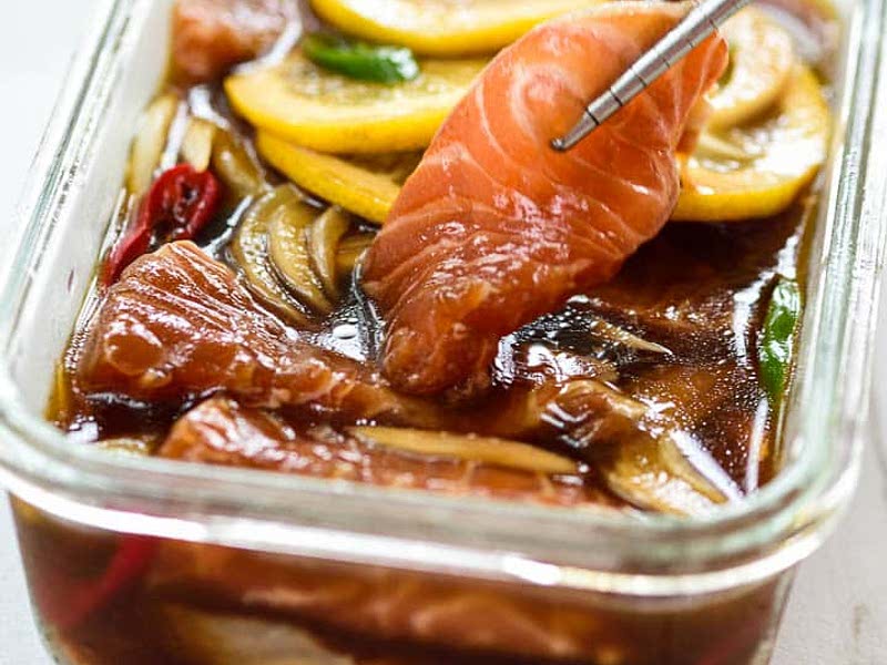 Yeoneojang (Soy Marinated Raw Salmon) Recipe Samsung Food