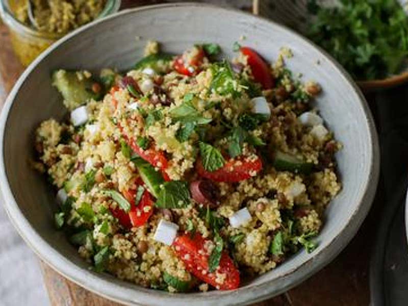 Quick Pesto Couscous Salad Recipe Samsung Food