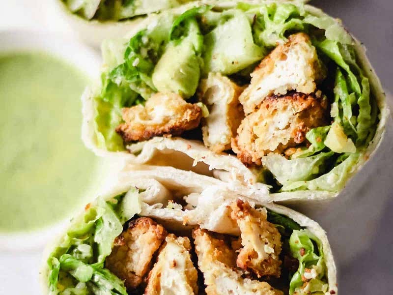 Green Goddess Crunchy Tofu Wrap Recipe Samsung Food