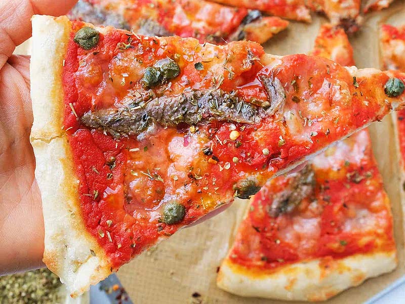 Italian Anchovy pizza Recipe Samsung Food